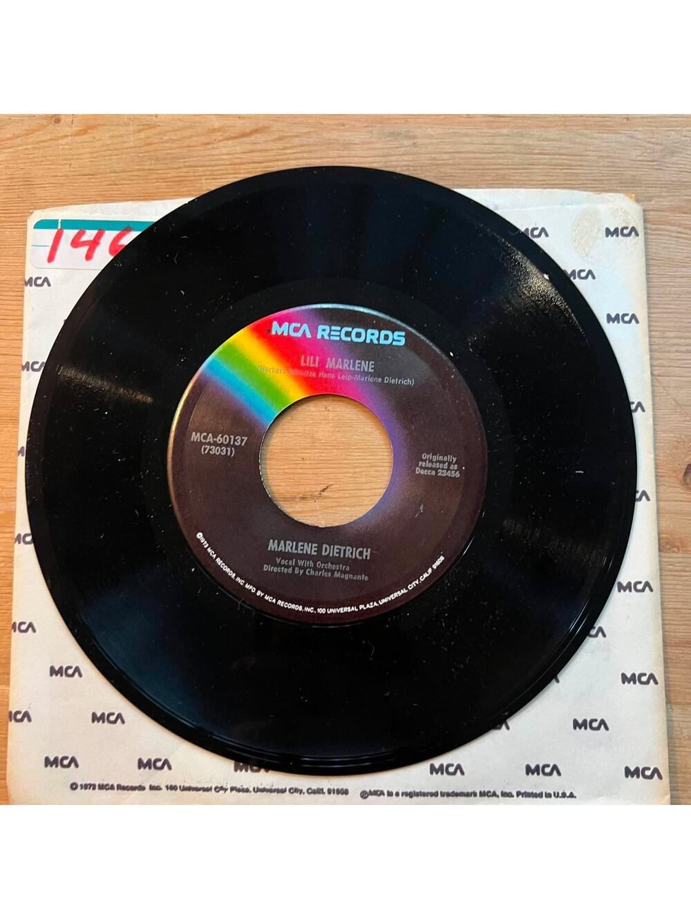 Marlene Dietrich - Lili Marlene/Symphonie 45rpm VG+ R11